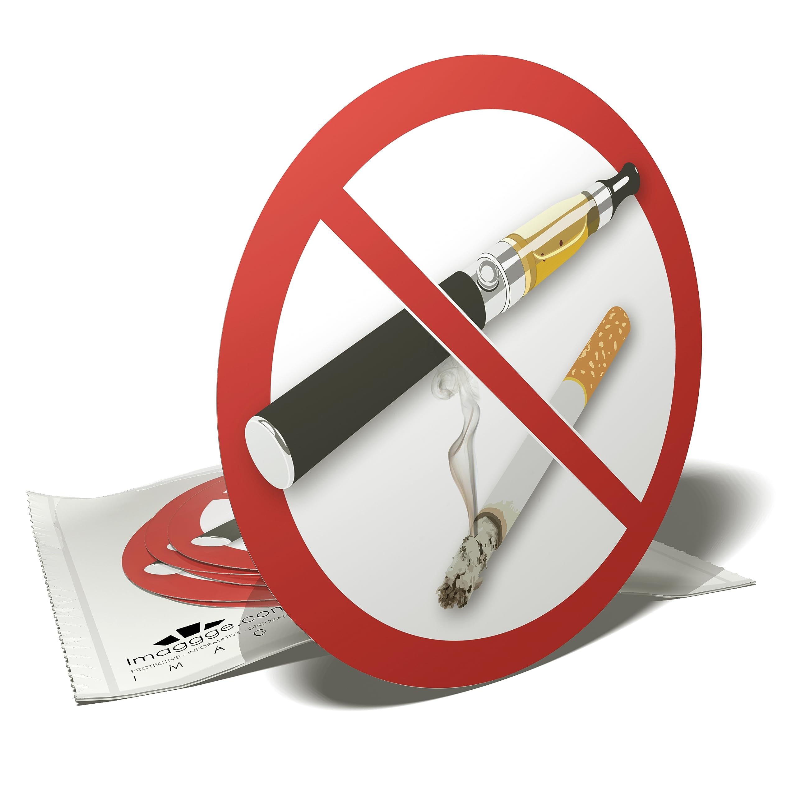 No Smoking Stickers - No Smoking Sign - No Smoking - No Smoking - Pack of 6