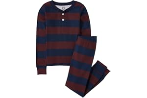 The Children's Place boys 100% Cotton Long Sleeve Top and Pants,2 Piece Pajama Set