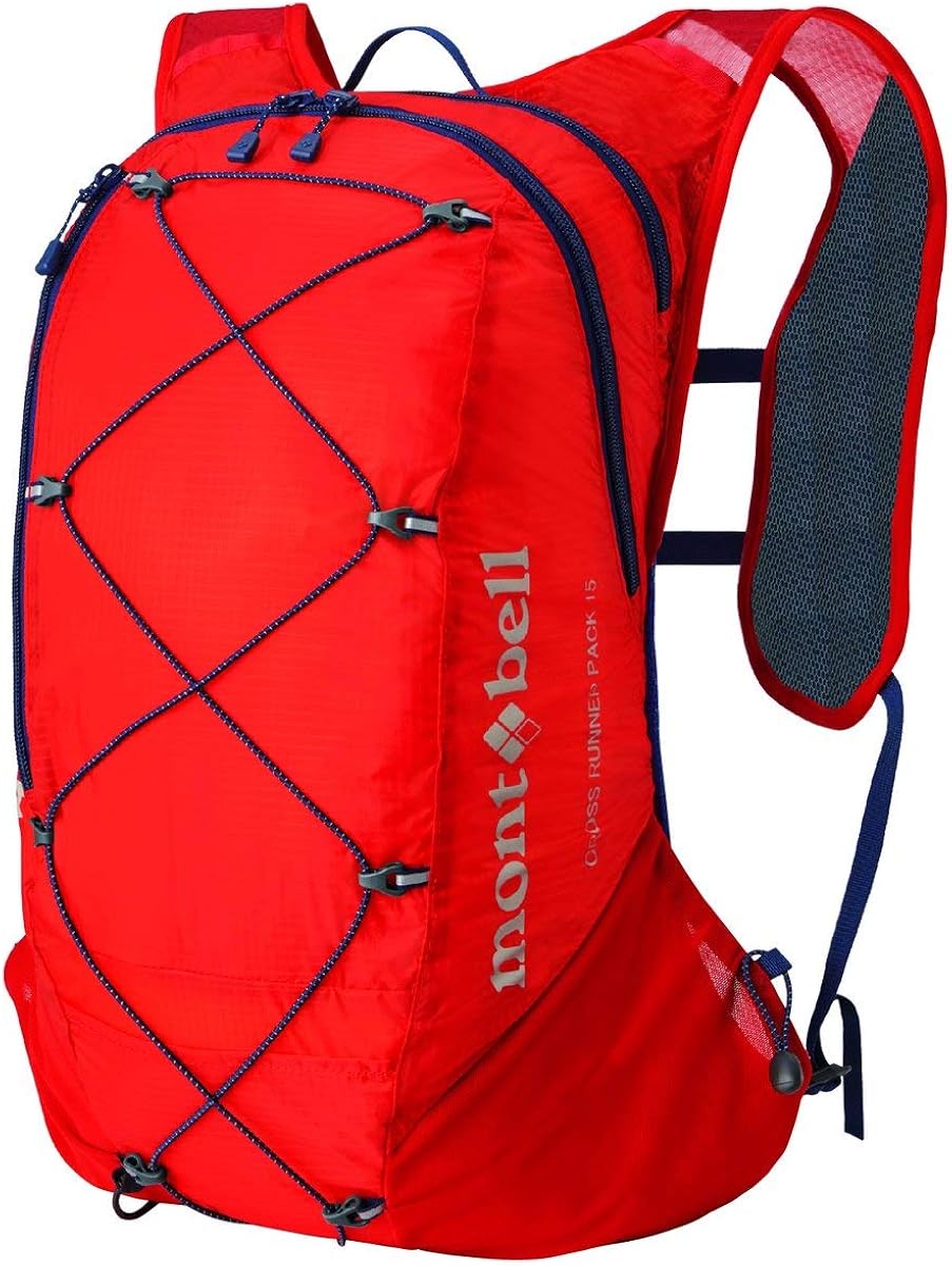 Amazon モンベル Mont Bell クロスランナーパック 15 登山バッグ Tracking Backpack Cross Runner Pack 15l ホットレッド Hrd 並行輸入品 登山リュック ザック