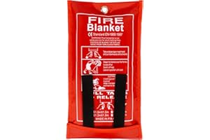 FLASLD Emergency Fire Blanket for Home, 40x40 Inch Fiberglass Fire Blankets Emergency for People, Fire Suppression Blanket for Kitchen, Fire Extinguisher for Home