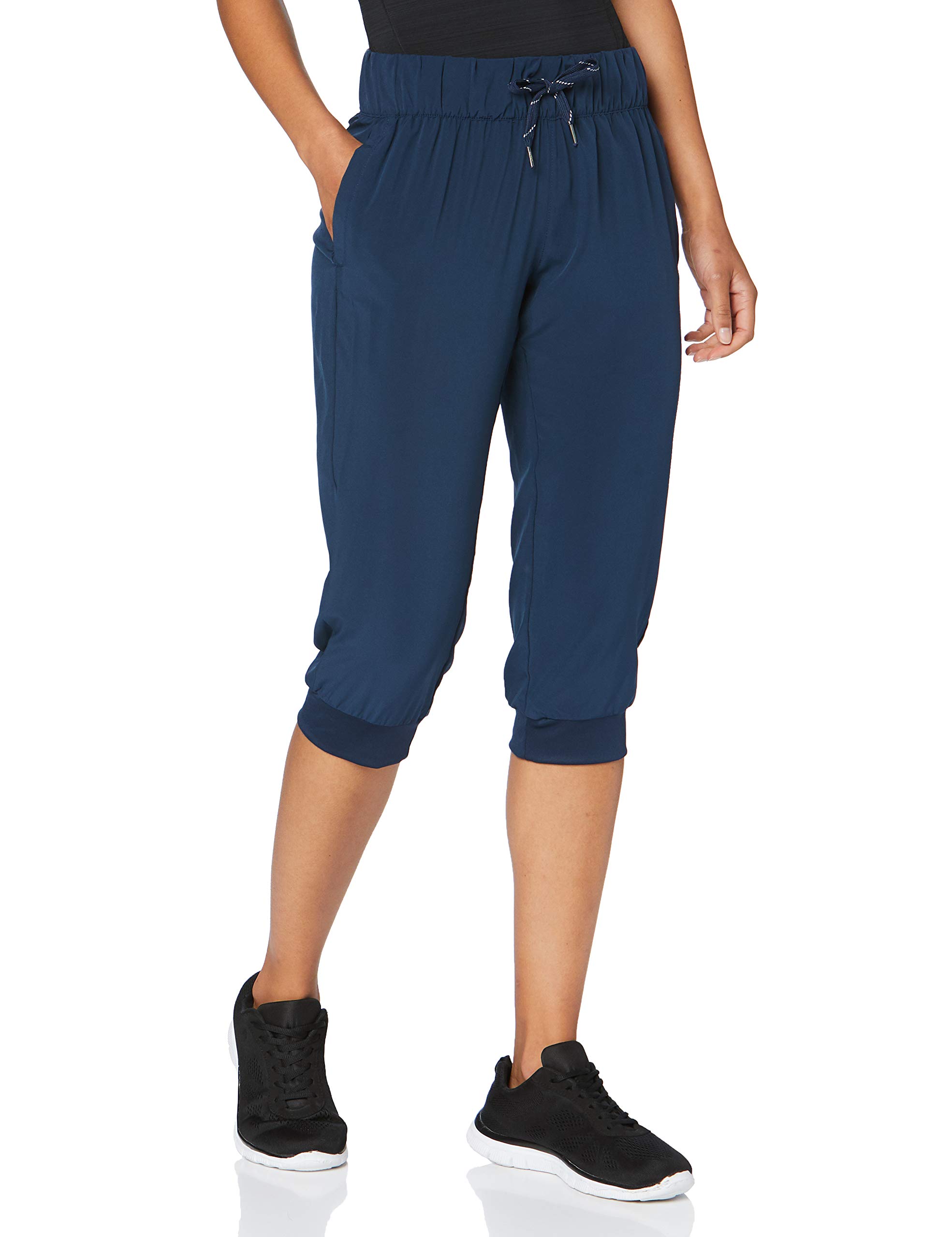 CMP Women's Pantalone Capri Stretch Con Tecnologia Dry Function Trousers, Blue, D44