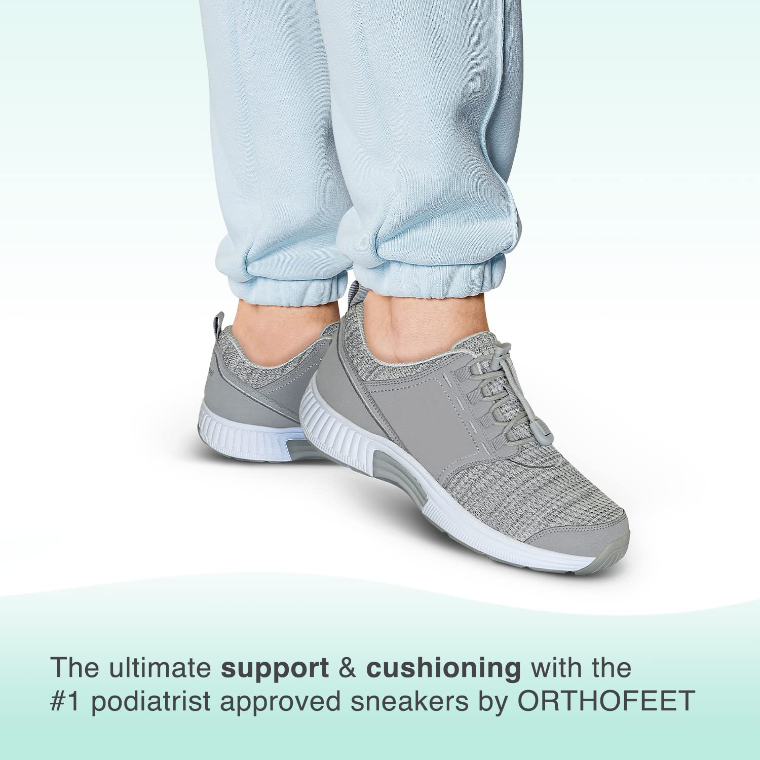 Orthofeet Women's Orthopedic Knit Francis No-Tie Sneakers