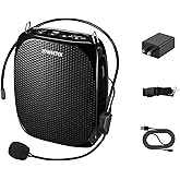 ZOWEETEK ZW-Z258 Portable Rechargeable Mini Voice Amplifier for Teachers with Wired Microphone Headset and Waistband,Supports MP3 Format Audio for Speech, Class, Training,Tour Guide,Power Amplifiers