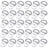 30 Pack Small Steel D-Ring Tie Downs, ExcelFu D