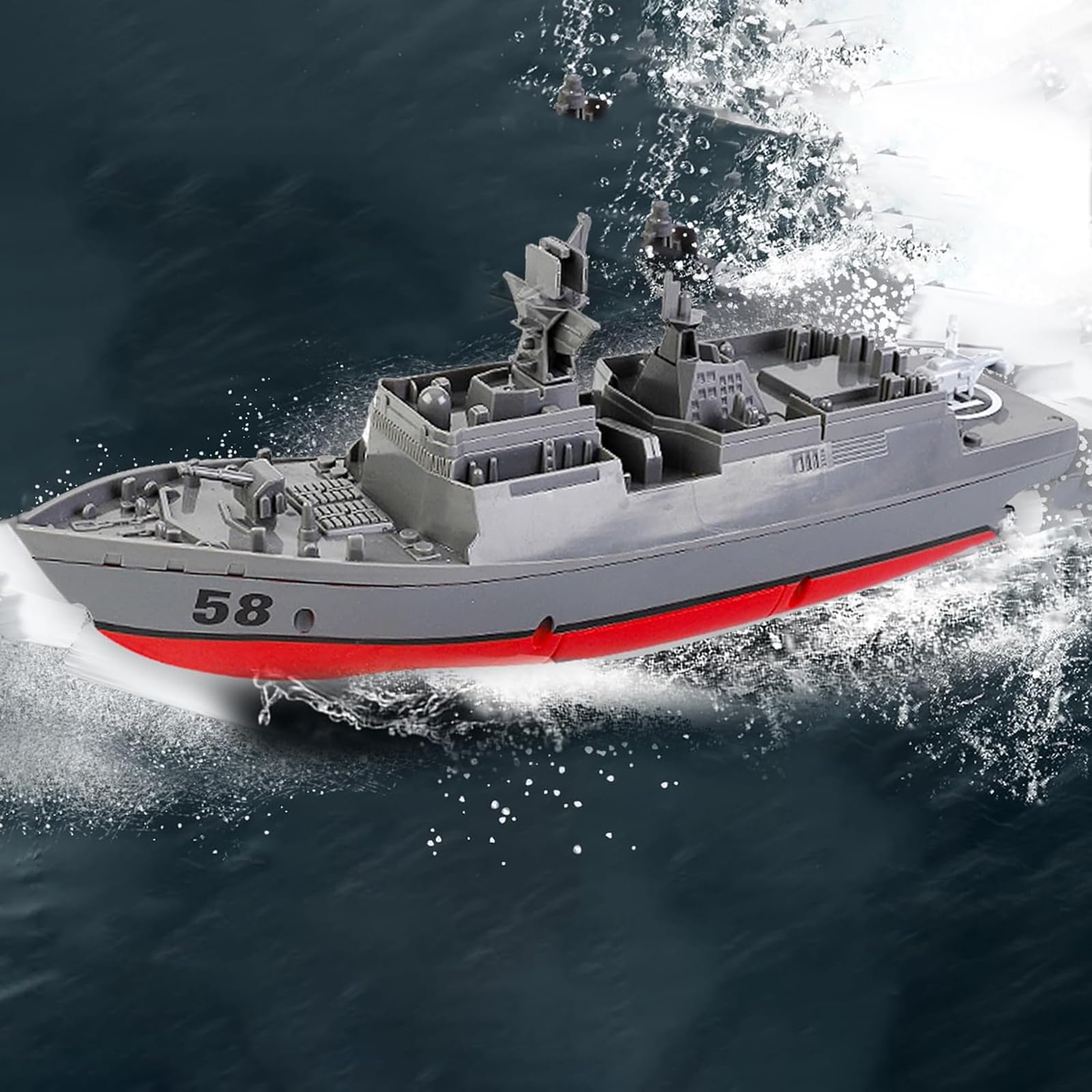 Photo 1 of ***MISSING PARTS***
Ssccgym Remote Controlled Warship Battleship Destroyer Boat 10km/h 4WD 2.4G RC Boat On Water Lakes Pools Exhibits Models for 14y+ Beginners