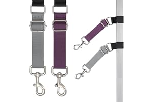 FURSDOLY Pet Dog Grooming Arm Accessories - Dogs Loop Pets Grooming Loops Extension Straps 2 PCS Adjustable Secure and Stable Loop Extender Bathing Restraint Leashes for Small Medium & Large Dog