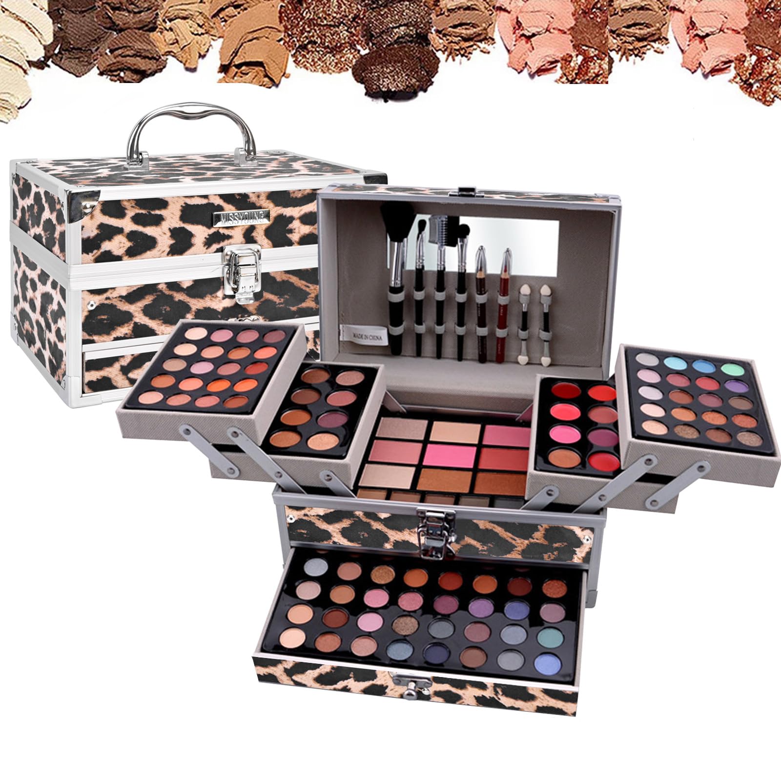 RoseFlower Make up Set All-in-One Professional Makeup Kit Eyeshadow Palette Gift Set Makeup Essential Starter Kit Blush Face Make-up Set Highly Pigmented Cosmetic Palette