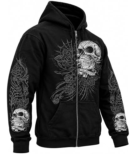 Amazon.com: Harley-Davidson Men's Zippered Sweatshirt Jacket