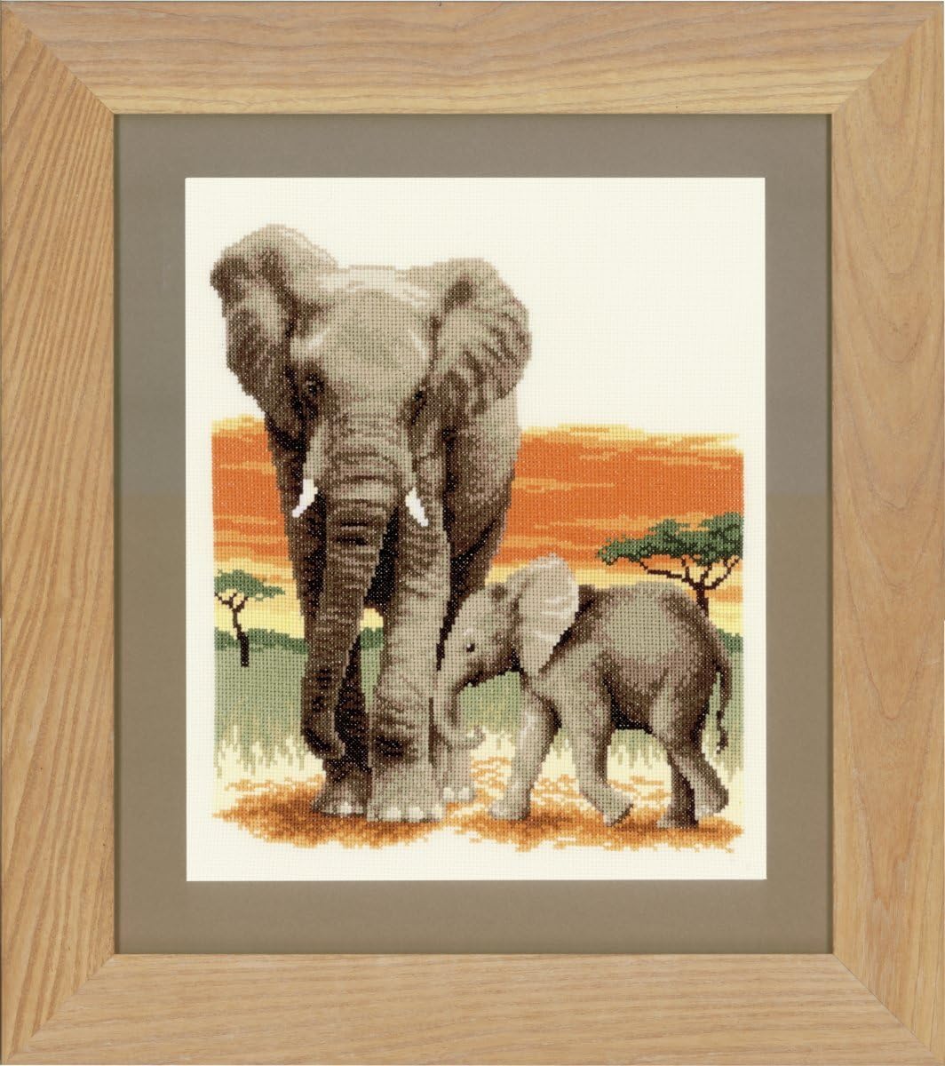 Vervaco Elephants Journey Counted Cross Stitch Kit, Multi-Colour