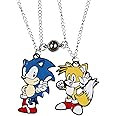 Bioworld Sonic The Hedgehog Jewelry Necklace Set Sonic and Tails Best Friend Necklaces Set For Women Men