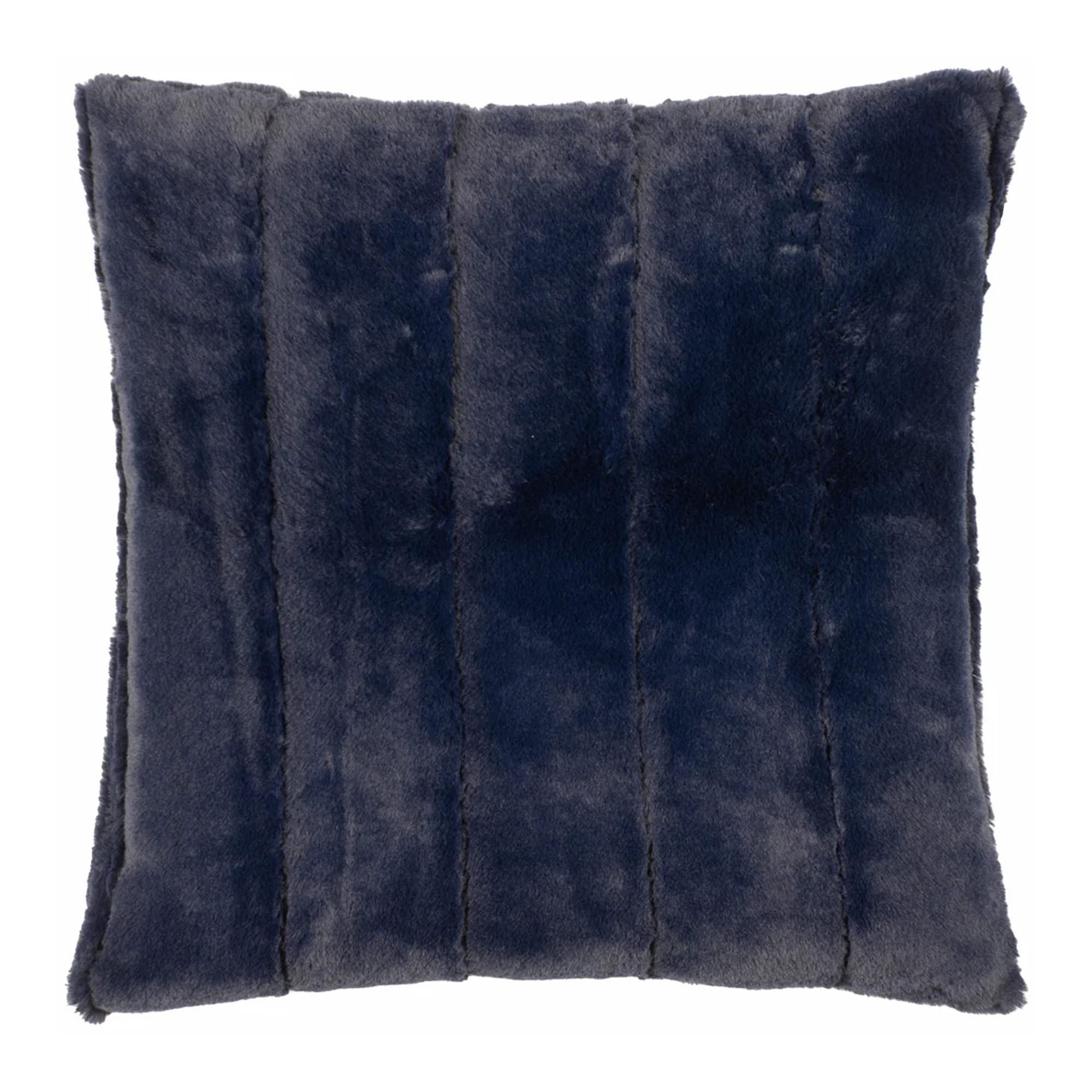 Paoletti Empress Cushion Cover – Soft Faux Fur Velvet Decorative Cushion Case with Concealed Zip for Elegant Home Styling (Navy - 45x45cm)