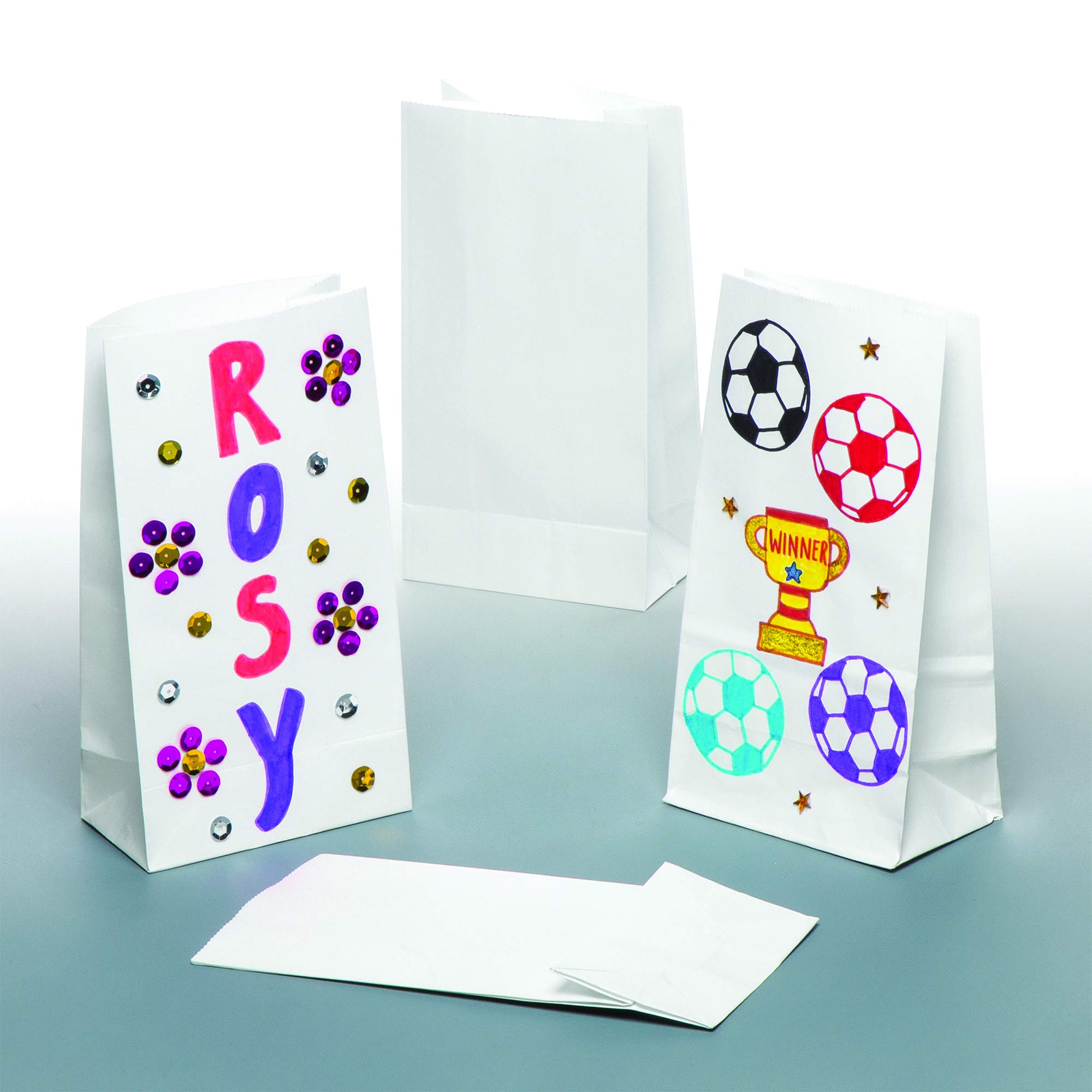 Baker Ross White Party Bags (Pack of 10), AR538