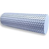EVA Massage Roller, Recovery Foam Roller, Medium Density Light Blue Trigger Point Massage Roller for Deep Tissue Excercise, Physical Therapy, Muscle Restoration, 12" X 4" Round