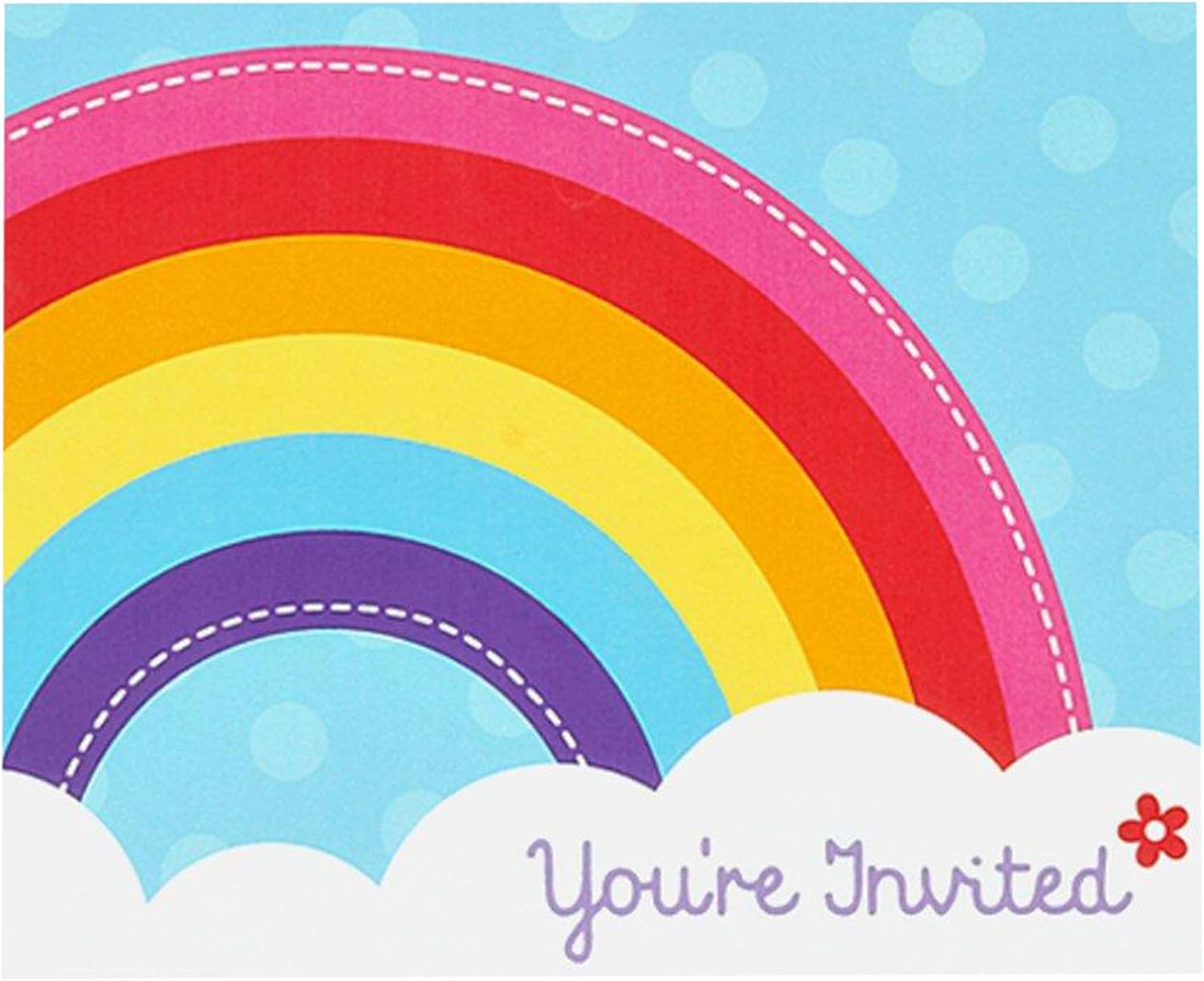 Birthday Express Rainbow Wishes Party Supplies - Invitations (8)