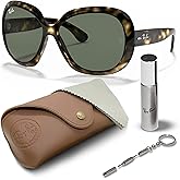 Ray-Ban RB4098 JACKIE OHH II Butterfly Shaped Sunglasses for Men & Women with Official RAYBAN Eyewear Kit