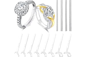 Haiou 12 Pcs Ring Size Adjusters, Ring Spacers for Loose Rings 12 Sizes Invisible Ring Adjuster Fit for Women and Men