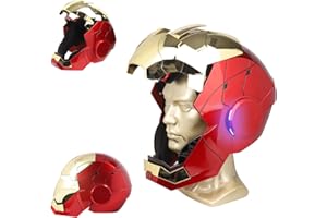 CHUDEILO Iron-Man MK 5 Wearable Electronic Helmet: Voice & Remote Controlled, LED Eyes & Sound Effects, Perfect Super Hero Movie Prop and Figure for Adults Collectors- Ideal Gift for Halloween & Christmas