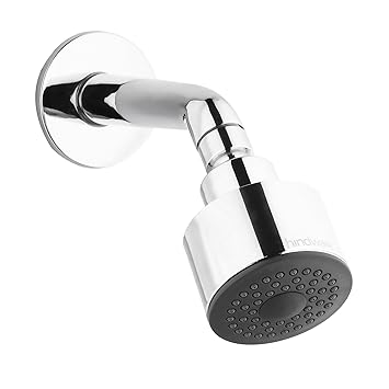 Hindware F160039CP Overhead Shower with Shower Arm and Wall Flange