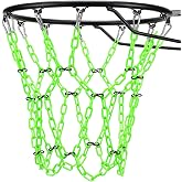 Yyiwhmy Basketball Net Replacement Heavy Duty,Resin Material, Anti-Rust Use Indoor Outdoor Standard 12-Ring Basketball Hoop