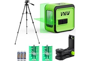 VNW Laser Level with 50Inch Tripod - 98Ft Self Leveling Cross Line Leveler Tool for Picture Hanging,Construction and Renovation - Magnetic Base,Carrying Bag Included