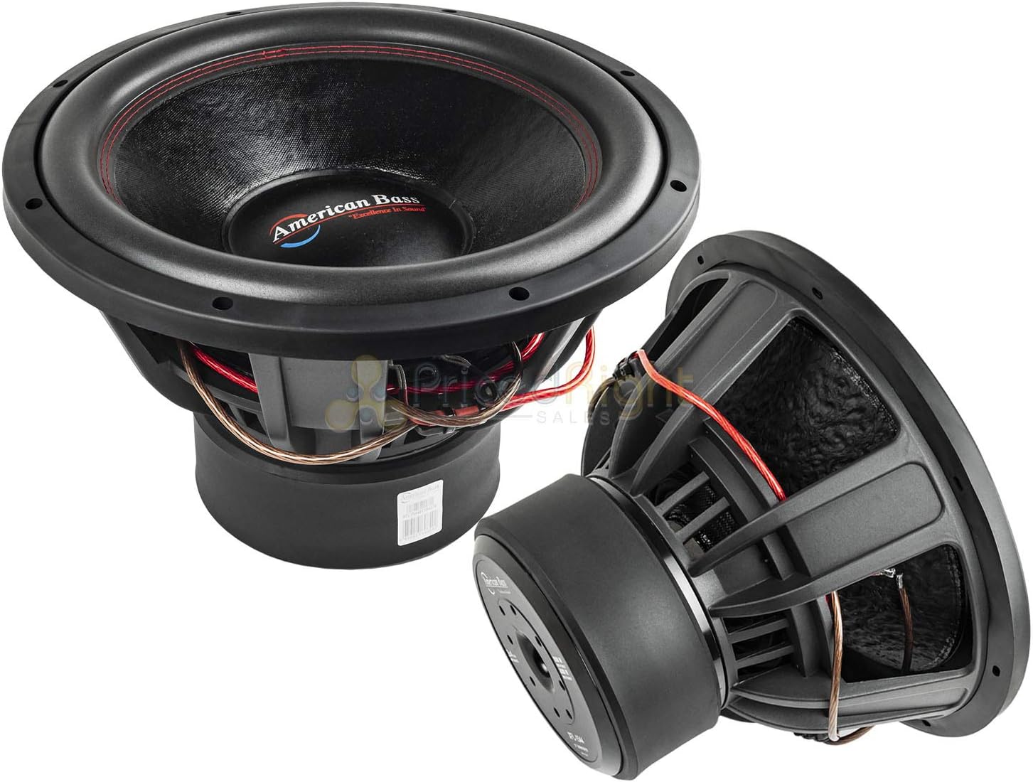 American BassXFL-1544 15" Subwoofer Dual 4 Ohm 2000 Watts Max Car Audio 2 Pack