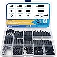 COMRUN 350PCS M3 Black Male Female Nylon Hex Spacer Standoff Screw Nut Set Assortment Kit (Black) for PCB Motherboard Circuit Board