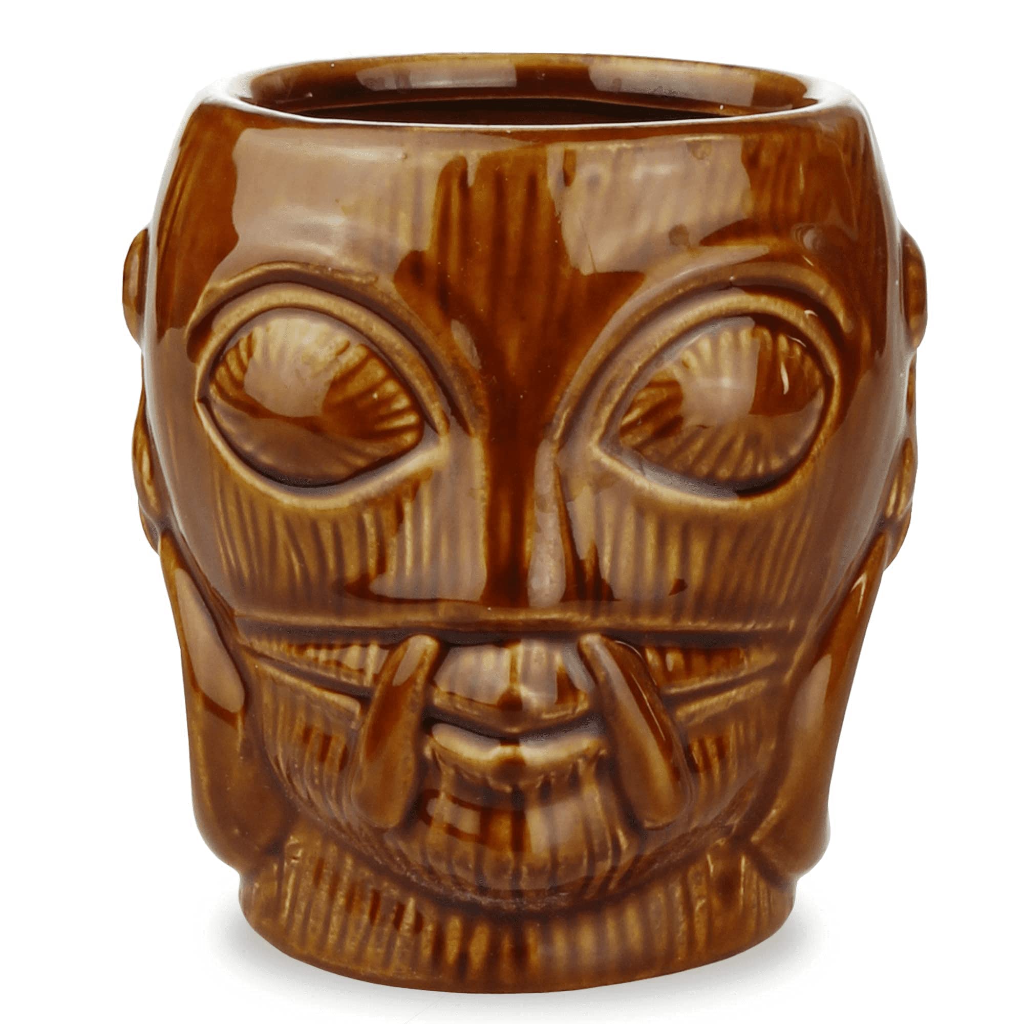 bar@drinkstuff Bora Bora Tiki Mug Brown 16oz / 450ml - Ceramic Hawaiian Cocktail Mug