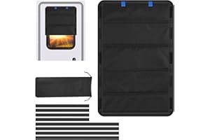 Tecfino RV Door Window Shade, Foldable Velcro Window Cover, 25 x 16 Inches, Waterproof Oxford Fabric UV Rays Protection Door Window Cover with Storage Bag, RV Accessories for Travel Trailers, Campers