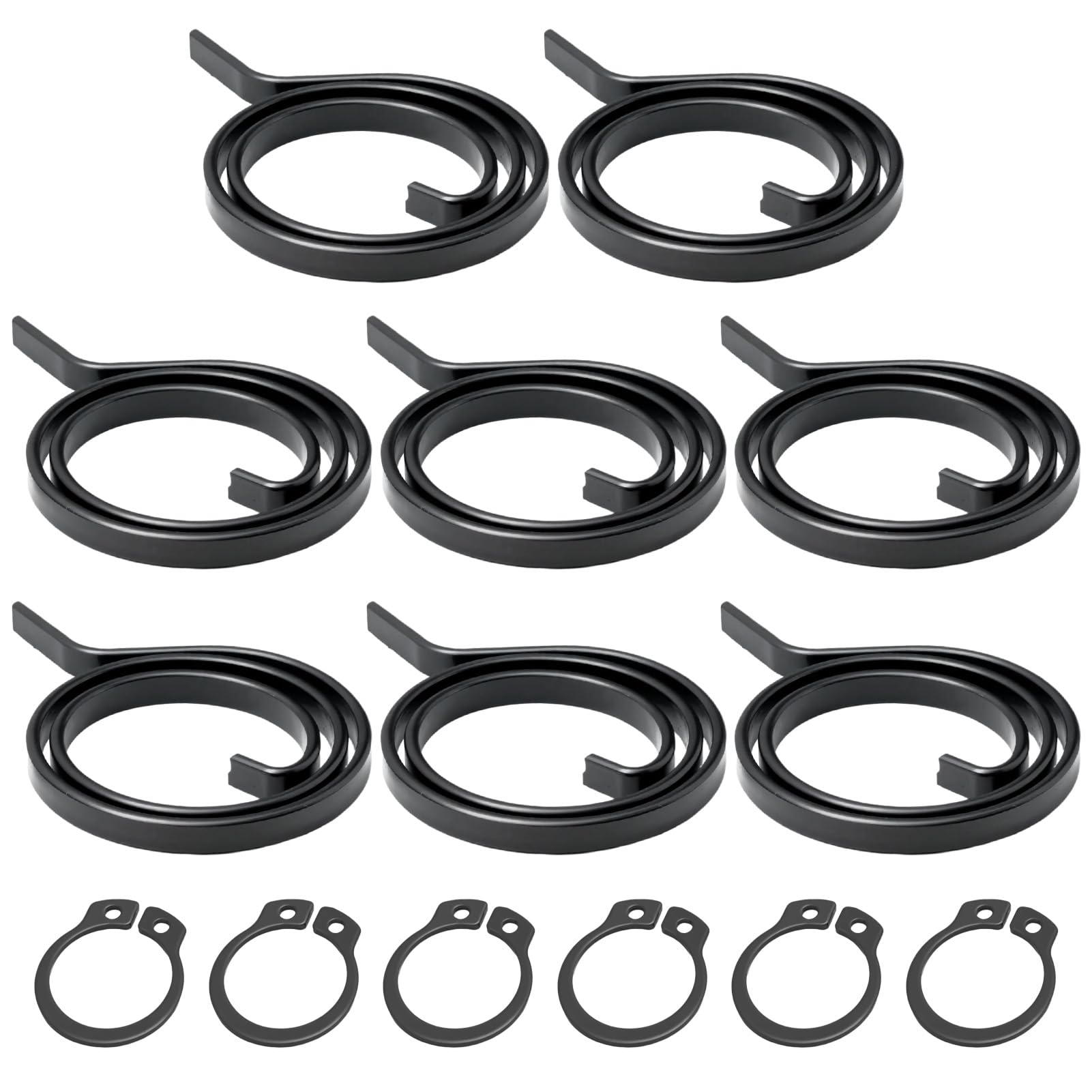 2.5mm Door Handle Spring Replacement Kit - 8-Pack Lever on Rose Internal Coil Repair with 6 Circlips for Home Doors
