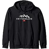 Vintage Switzerland Vacation | Switzerland Lover Zip Hoodie