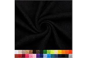 GENERIC Pico Textiles Black Solid Fleece Fabric - 2 Yards Bolt - 100% Polyester - Medium Weight - Ideal for Sewing Projects, Scarves, No Sew Fleece Throws and Tie Blankets