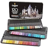 Castle Art Supplies 120 Colored Coloring Pencils Set for Adults Artists Professional | Featuring soft series core for expert