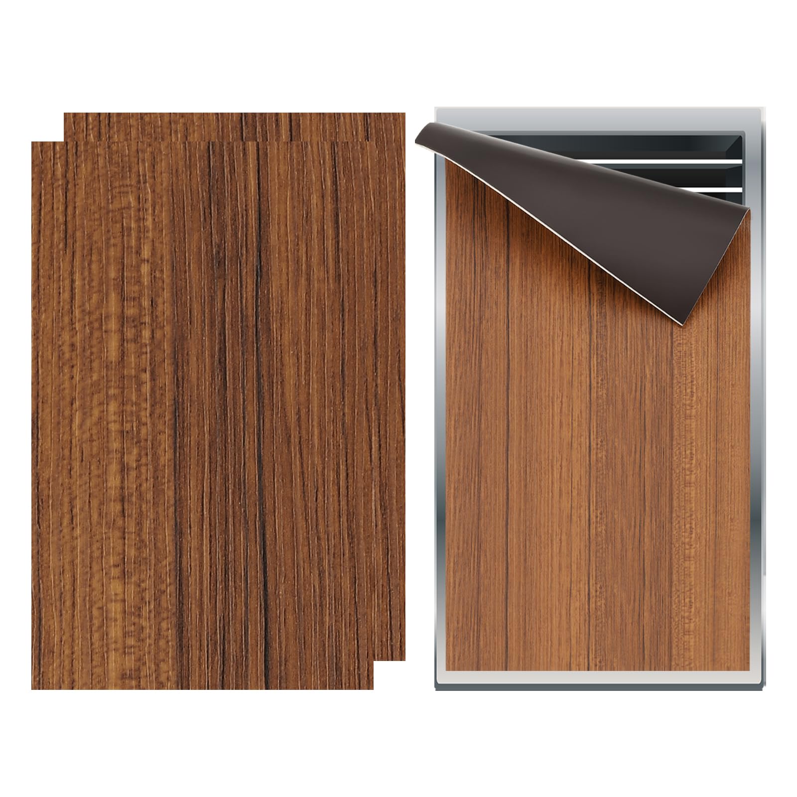 PATIKIL 12"x7.5" Magnetic Vent Cover, 2 Pack Floor Wall Air Registers Cover High Strength Magnetic Vent Blocker for Home RV HVAC Fireplace Furnace, Wood Grain Color