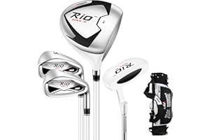 PGM Junior Golf Clubs Set - Kids Golf Clubs for Ages 3-5, 6-8, 9-12 | Right Handed - Oversized Sweet Spot 360cc Driver - Lightweight Graphite Shafts - Golf Stand Bag
