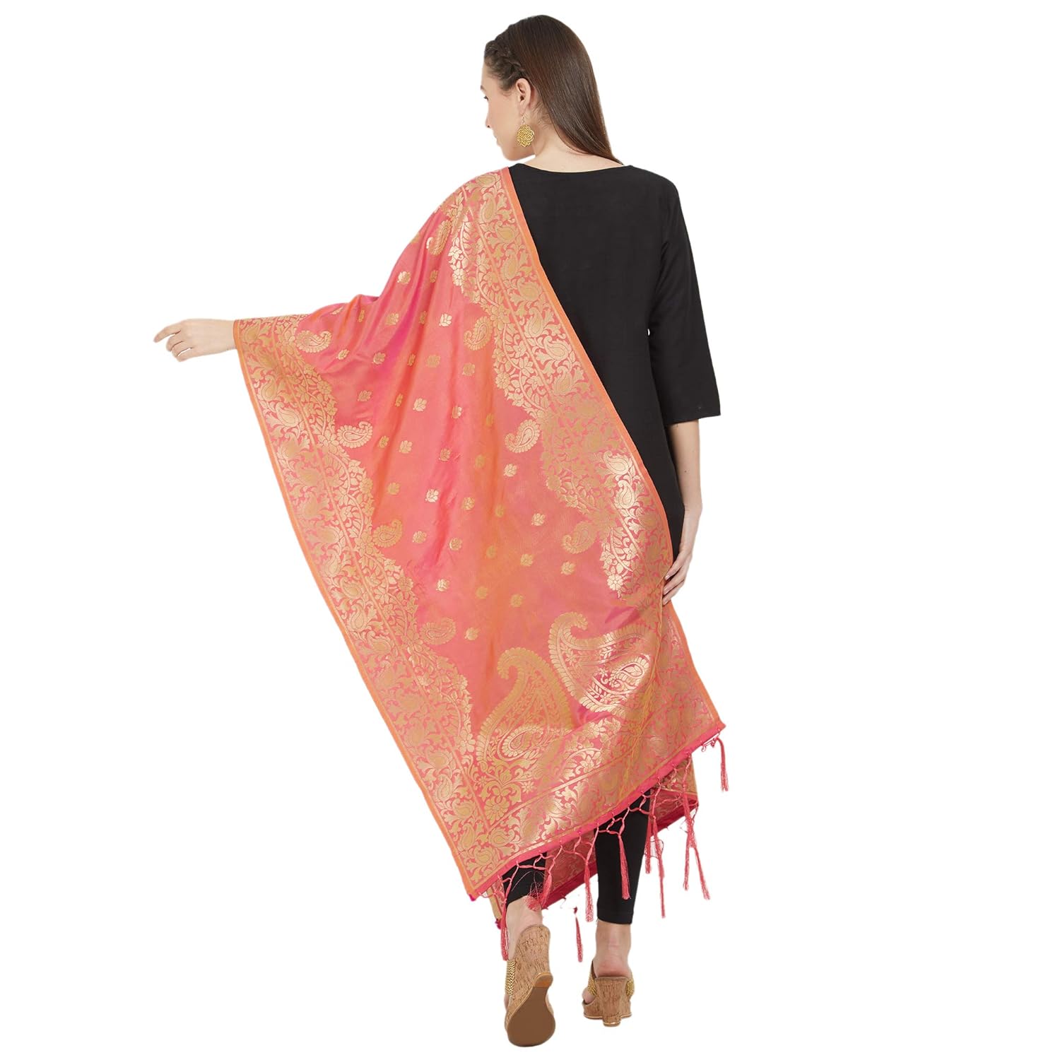 nanda silk mills woven banarasi dupatta for women