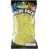 The Beadery - 9x6mm Barrel Pony Bead, Yellow Sparkle - 900 Pieces - 750V422SF