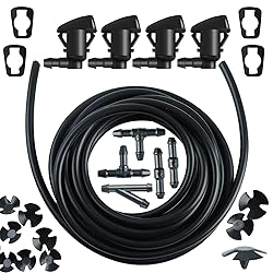 Front Windshield Washer Nozzles Kit, Windshield