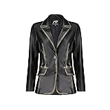 Jild Classic 2-Button Lambskin Leather Blazer Women