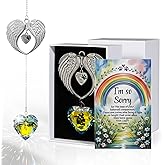 Memorial Sympathy Gift Box for Dog Loss - Pet Memorial Clear Crystal Ball Grief Suncatcher for Loved One, Thoughtful Dogs Remembrance, Rainbow Maker, Hanging Ball Prisms Gifts (Pet Suncatcher)