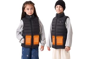 ANAYSN Kids Heated Vest Boys Girls Heated Vest with battery pack included 7.4V 10000mAh Outdoor Kids Heated Coat