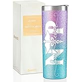 Onebttl Nurse Practitioner Gifts For Women, Nurse Practitioner Week Gifts for NP, Stainless Steel Tumbler With Lid 20OZ - Blue Purple Gradient Glitter - Best NP Ever