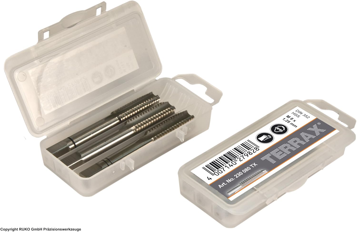 Ruko Terrax Hand Held Tap Set DIN 352 Ground M8 - Image 5
