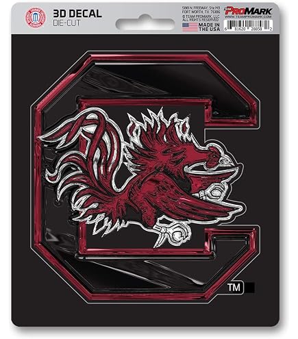 NCAA South Carolina Gamecocks 4x4 White Decal - Officially Licensed Team Color Perfect Cut Sticker