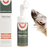 Dandylion, Dog Paw Cleaner, Clean Paws, No Rinse Foam Cleaner with Brush | Dog Paw Washer, Fragrance Free, pH Balanced, Water