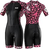SLS3 Triathlon Suits Women Elite Aero Sleeved Tri Suit Women, Trisuit, Quick-Dry, Italian Chamois, Ready for Any Distance