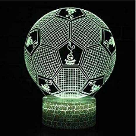 3d Illusion Lamp Led Football Night Light 16 Colors Table Lamp Christmas Birthday Gift For Tottenham Hotspur Football Fans Kids Usb Power Cable Amazon Com