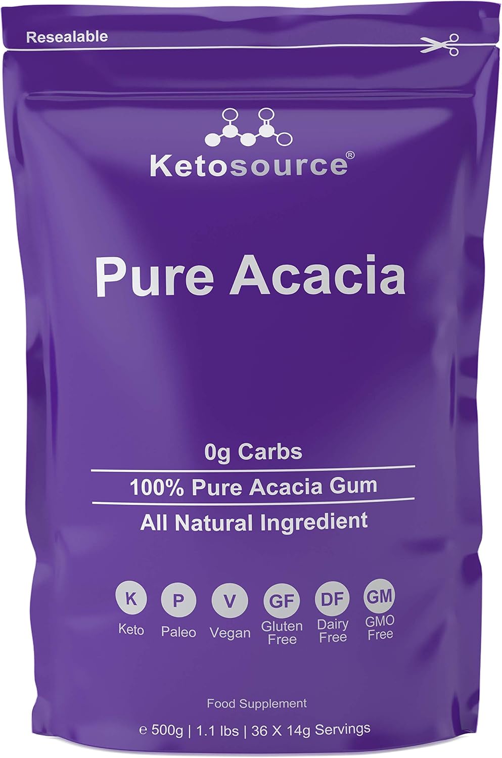 Pure Acacia Fibre, 500 g (Pack of 1)