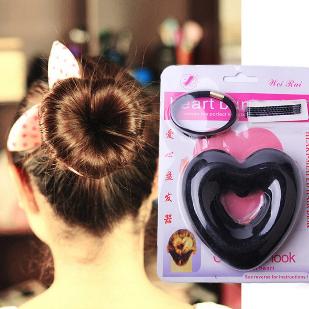 Amazon Com Hair Donut Beautiful Hair Bun Makers Heart Shape