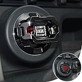 𝙊𝙧𝙞𝙜𝙞𝙣𝙖𝙡 | Tybasthe Push Start Button Cover, Car Engine Start Stop Button Cover Protector, Cool Car Accessories Interior Decor Sticker Motorcycle Key Ignition Switch Cover, Black