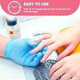 Qufiiry 100 Pcs Nail Foil Remover Wraps with Pre-attached Cotton Pads 9x6.5cm view 5